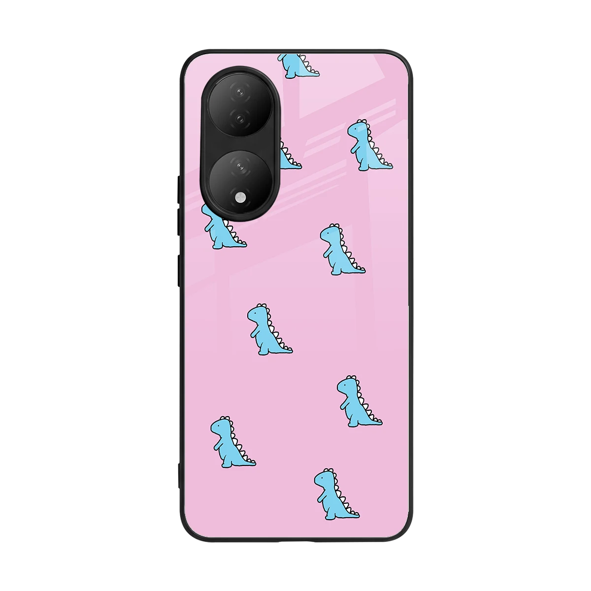 Dino Pink back phone cover | glass case for Vivo-y100