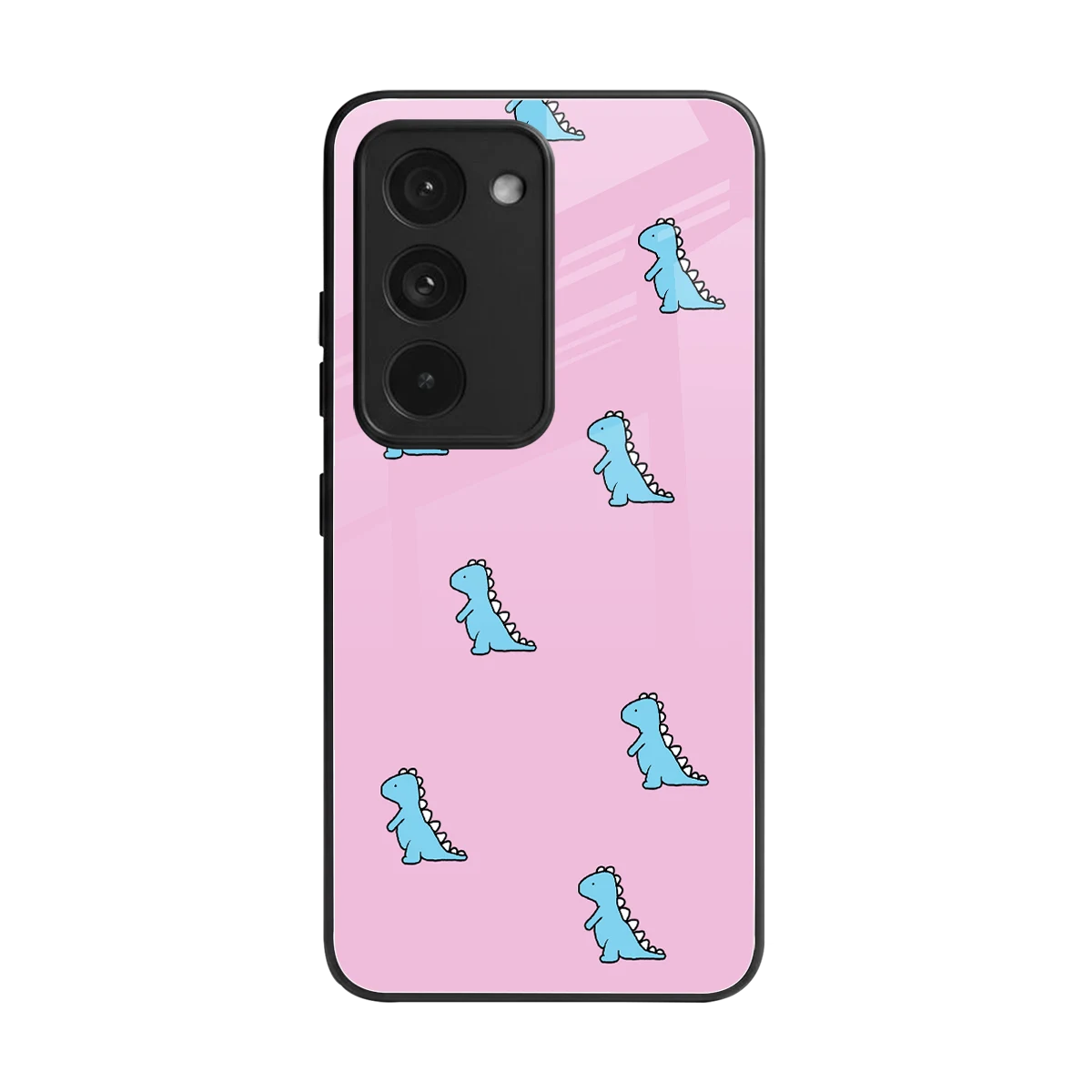 Dino Pink back phone cover | glass case for redmi 15 5g