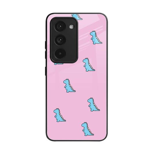 Dino Pink back phone cover | glass case for redmi 15 5g