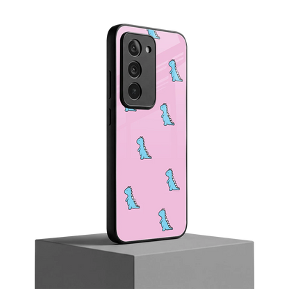 Dino Pink redmi 15 5g mobile cover | shockproof glass phone case