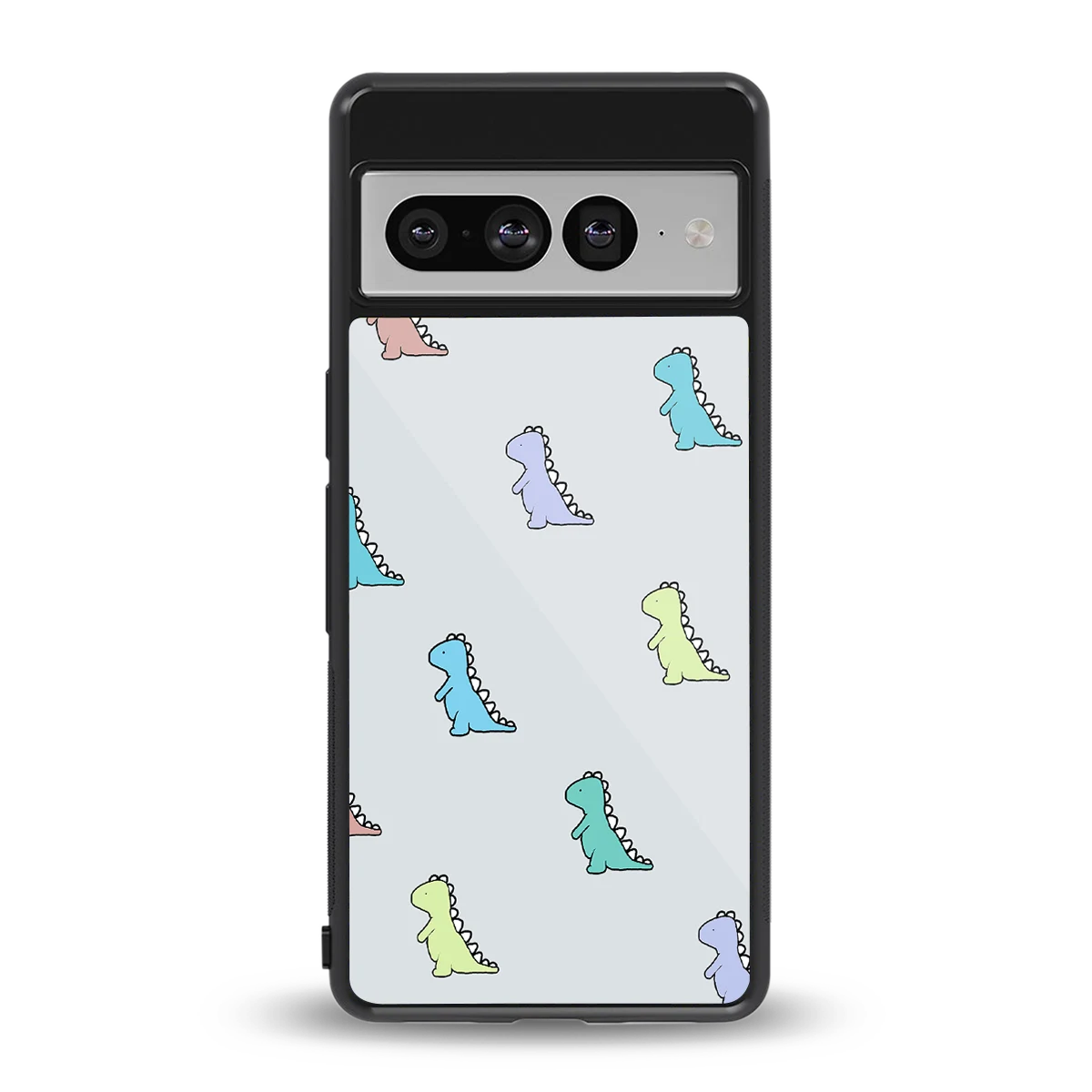 Dino back phone cover | glass case for google pixel 7 pro