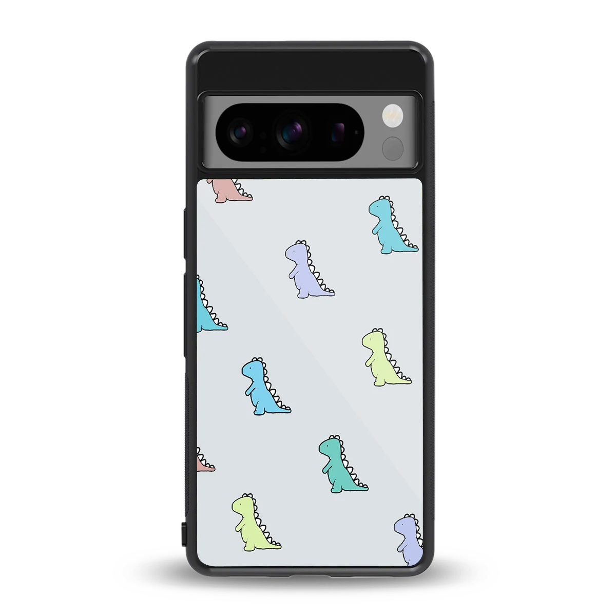 Dino back phone cover | glass case for google pixel 8 pro