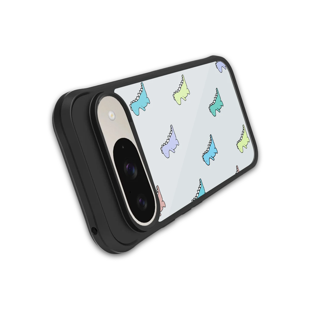 Dino stylish phone case for google pixel 9 | glossy glass and slim fit