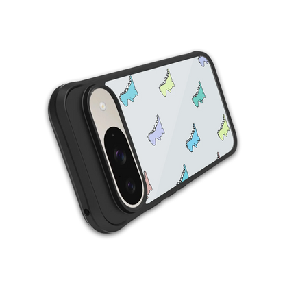 Dino stylish phone case for google pixel 9 | glossy glass and slim fit