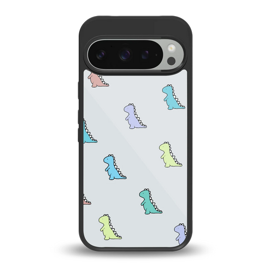 Dino back phone cover | glass case for google pixel 9 pro xl