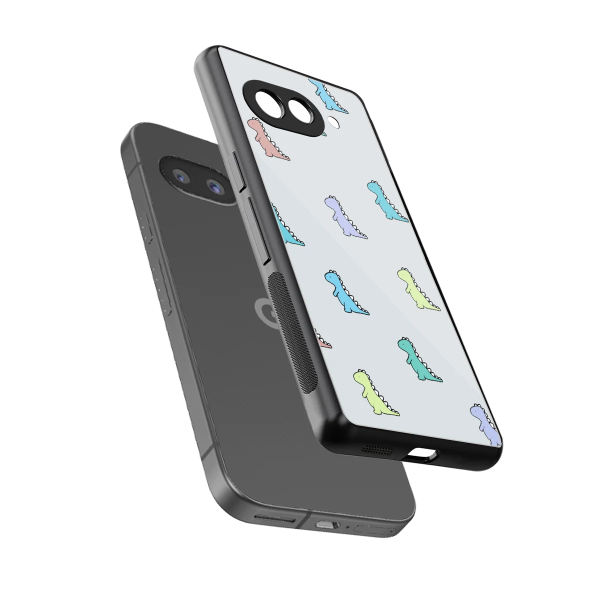Dino sleek google pixel 10a cover with tempered glass back and TPU edges