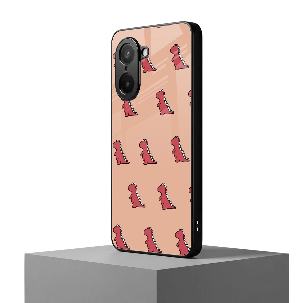 Dino Red oneplus nord ce5 5g mobile cover | shockproof glass phone case