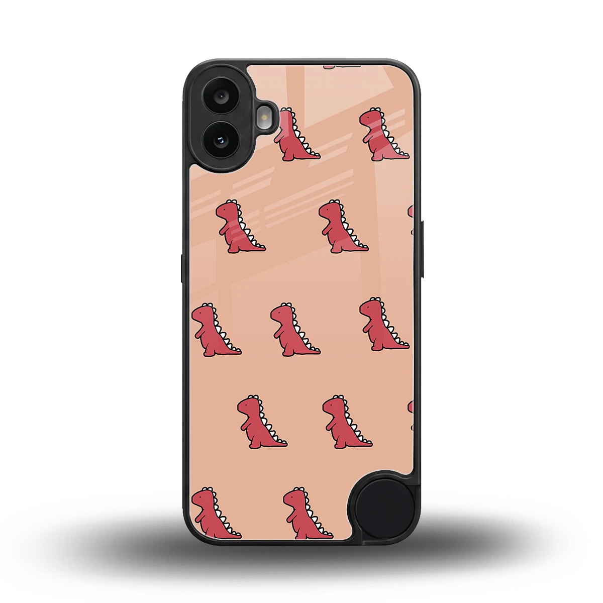 Dino Red back phone cover | glass case for cmf nothing phone 1