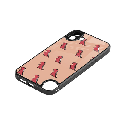 Dino Red stylish phone case for cmf nothing phone 1 | glossy glass and slim fit