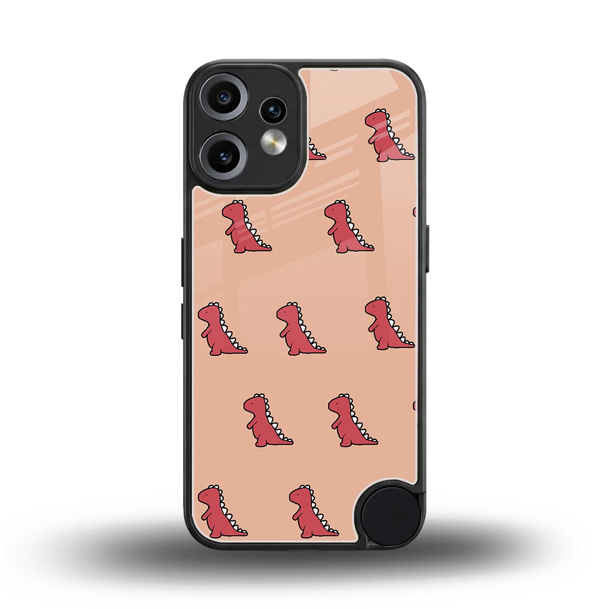 Dino Red back phone cover | glass case for cmf nothing phone 2 pro