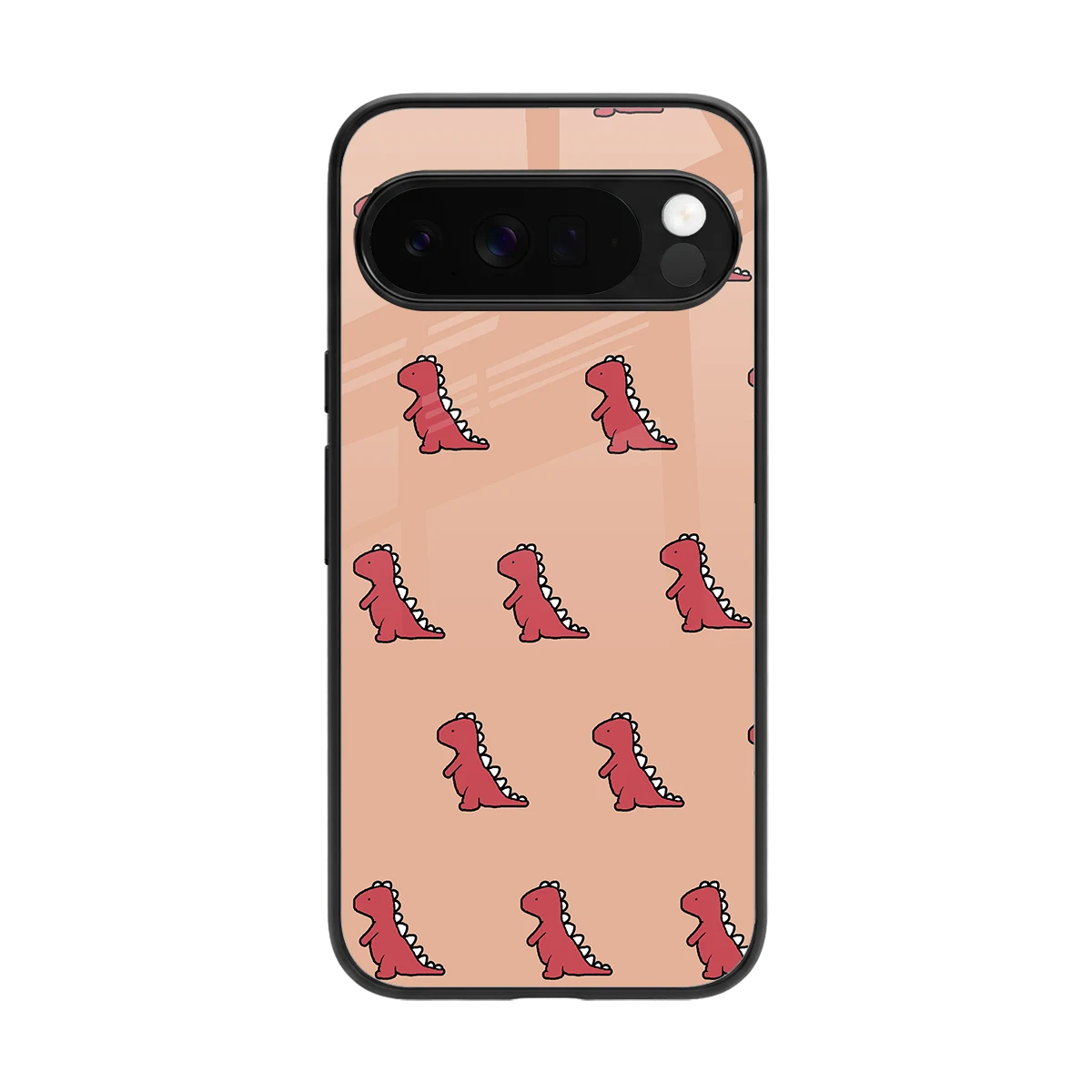 Dino Red back phone cover | glass case for google pixel 10 pro xl