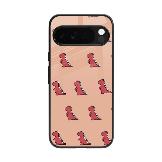 Dino Red back phone cover | glass case for google pixel 10 pro xl