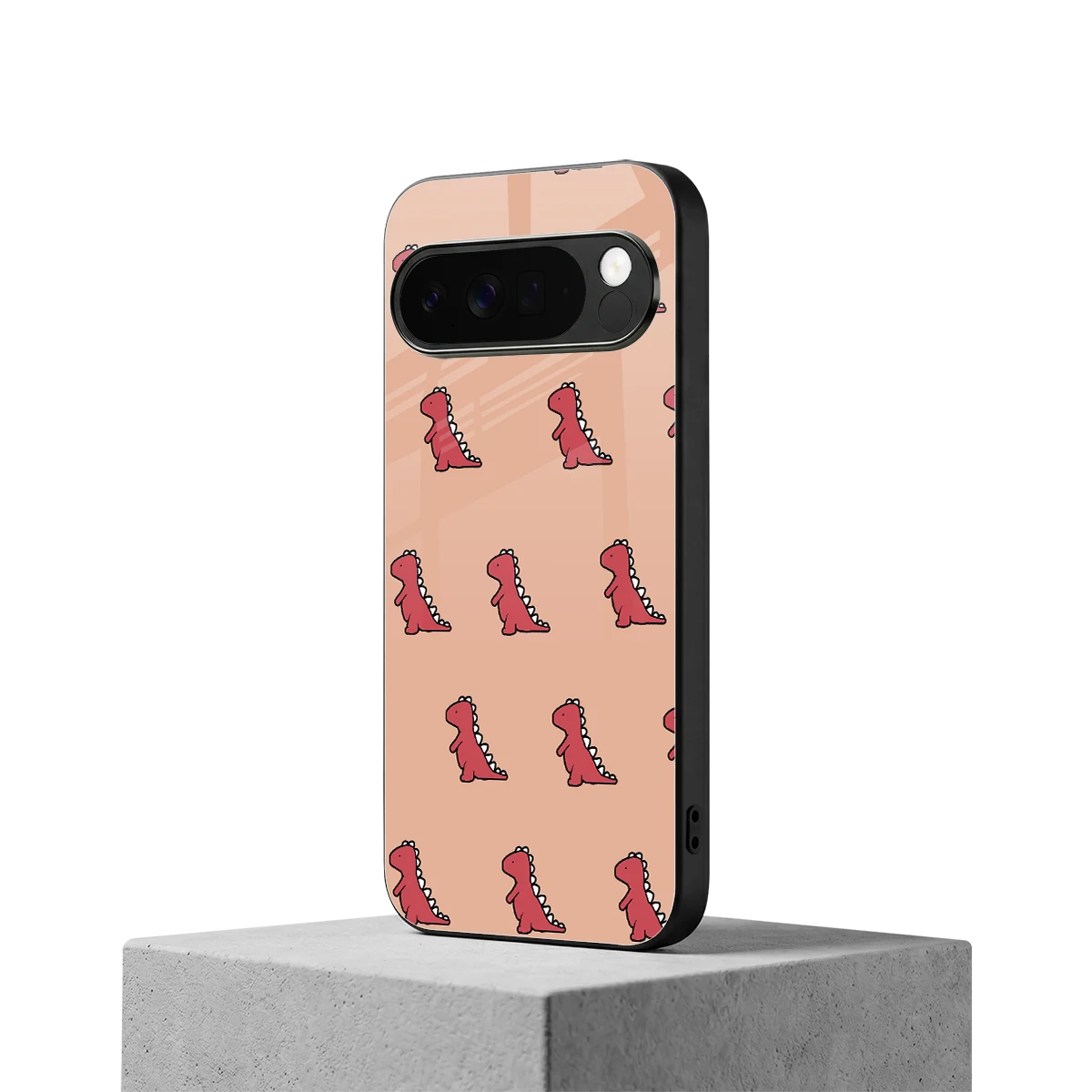 Dino Red google pixel 10 pro xl mobile cover | shockproof glass phone case