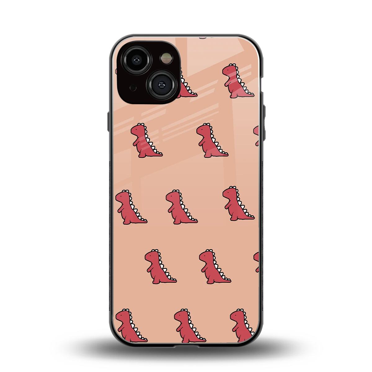 Dino Red back phone cover | glass case for iphone 14