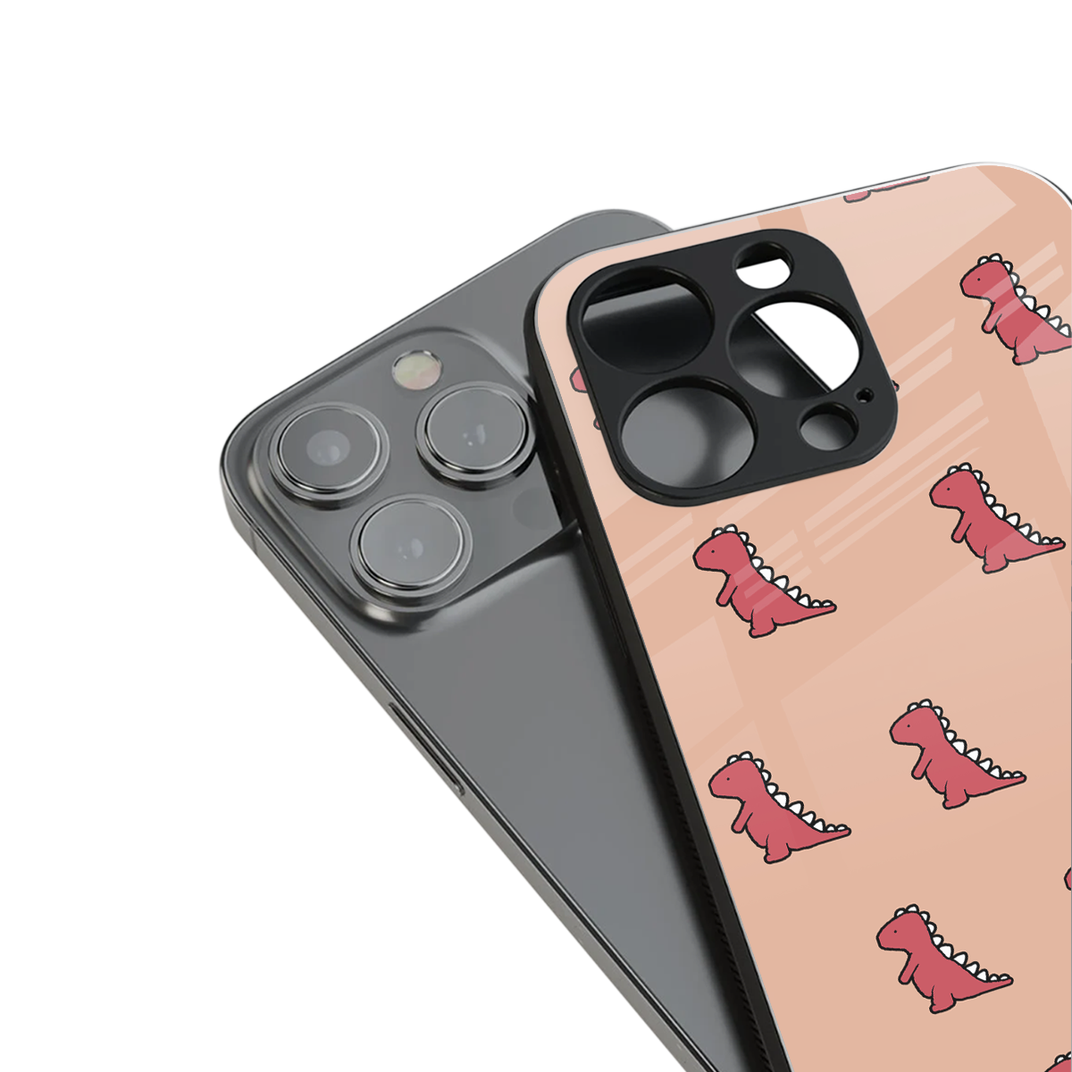 Dino Red Phone Case for Iphone 16 | Glass Case