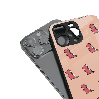 Dino Red Phone Case for Iphone 16 | Glass Case