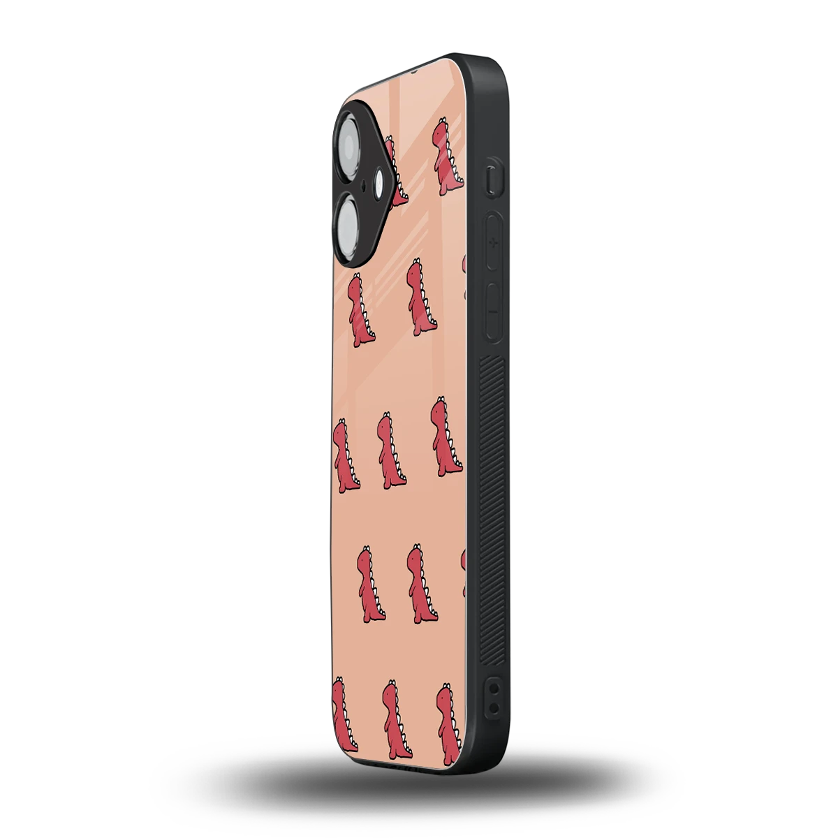 Dino Red iPhone 16 mobile cover | shockproof glass phone case