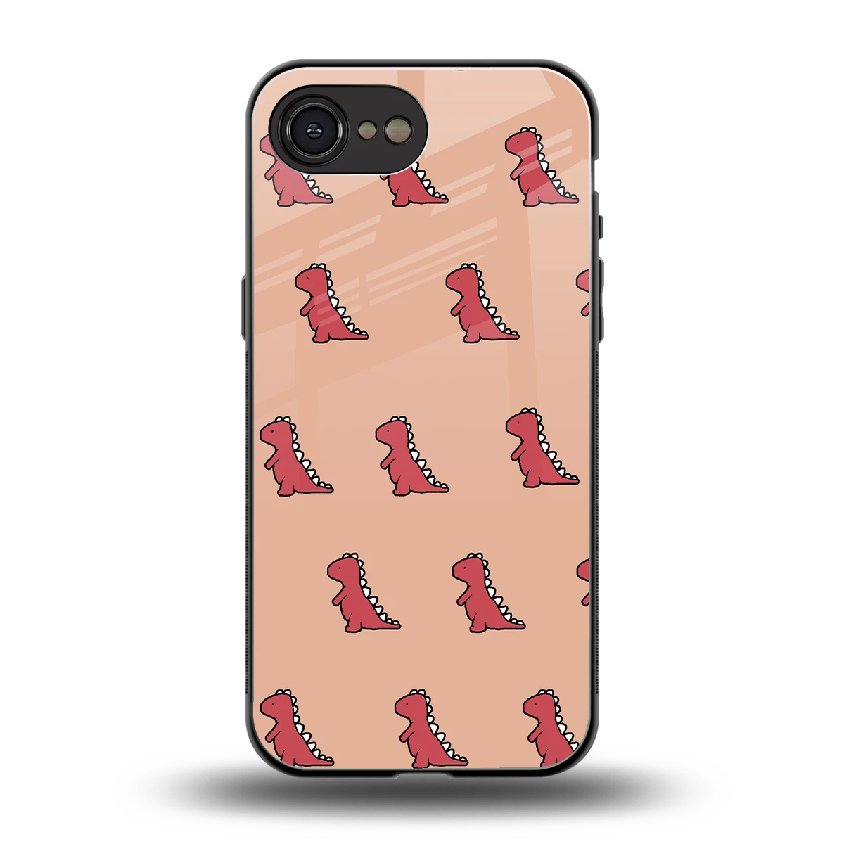 Dino Red back phone cover | glass case for iphone 16e