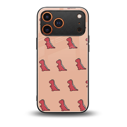 Dino Red back phone cover | glass case for iphone 17 pro max