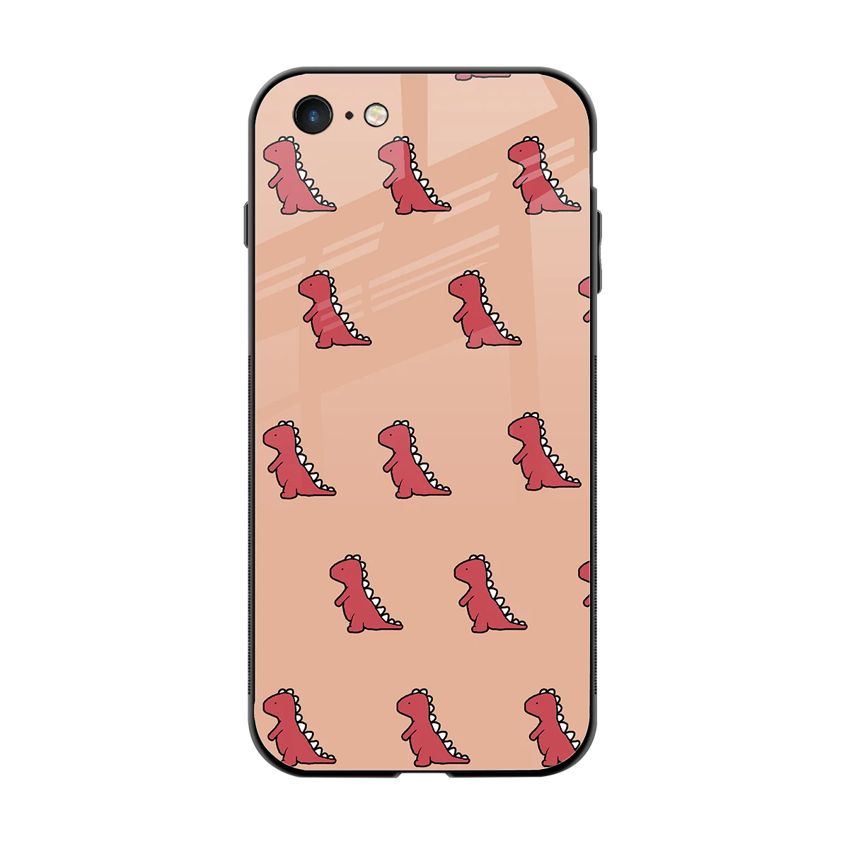 Dino Red back phone cover | glass case for iphone 6
