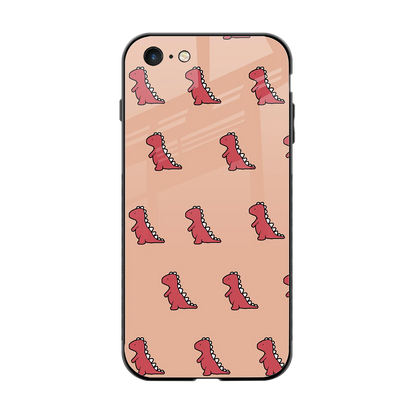 Dino Red back phone cover | glass case for iphone 6