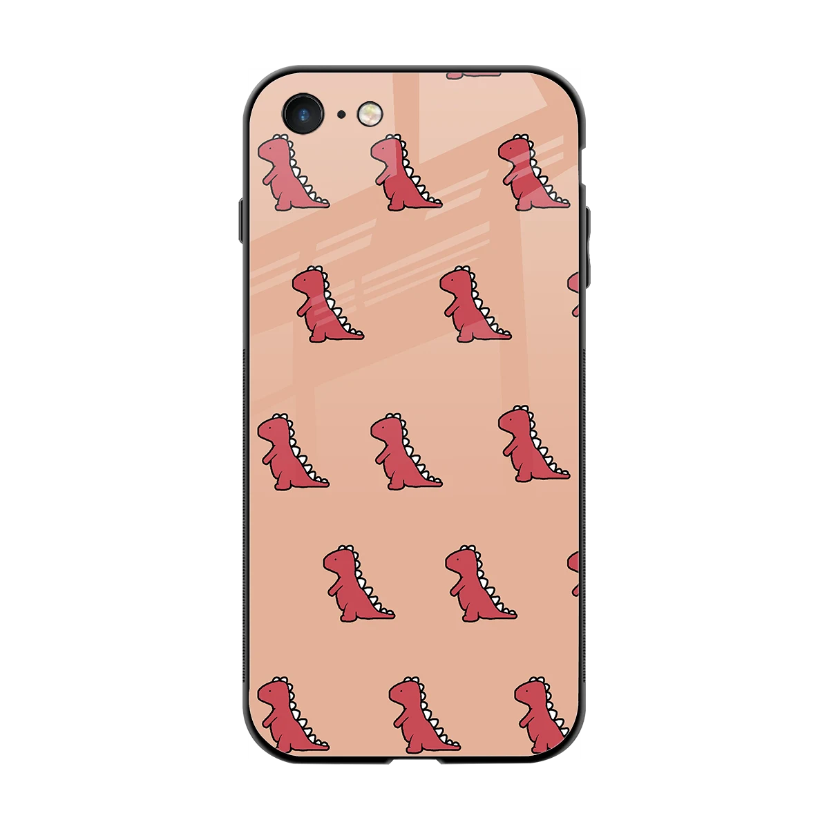 Dino Red back phone cover | glass case for iphone se 2020