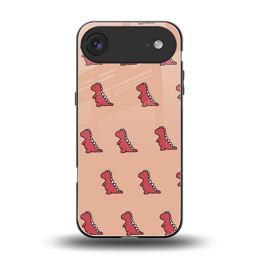 Dino Red back phone cover | glass case for iphone air