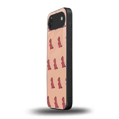 Dino Red iphone air mobile cover | shockproof glass phone case