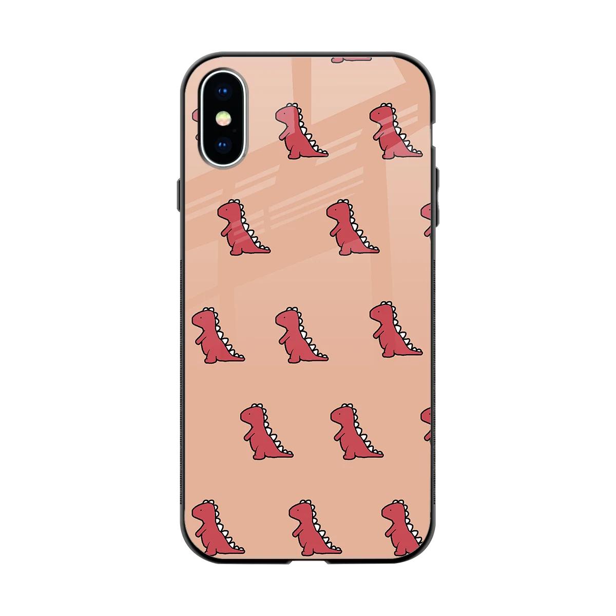 Dino Red back phone cover | glass case for iphone xs
