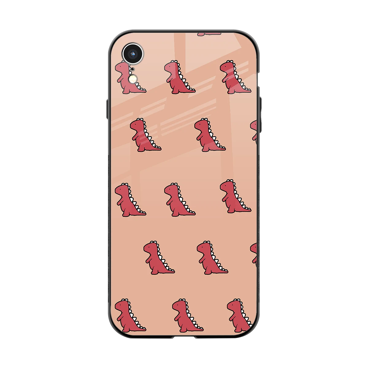 Dino Red back phone cover | glass case for iphone xr