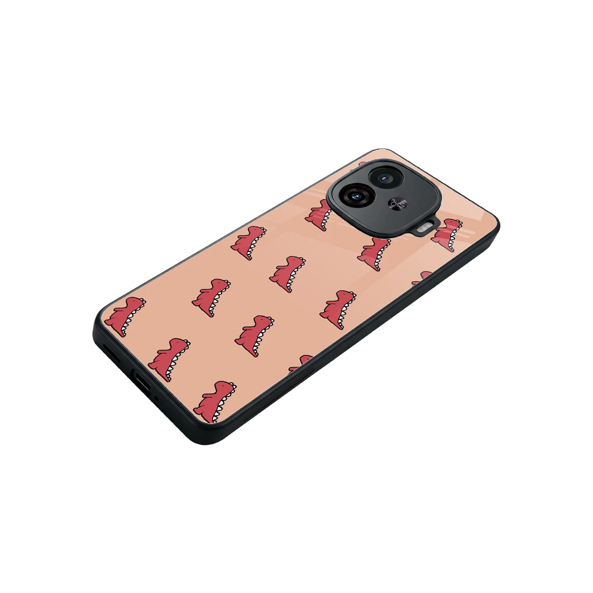 Dino Red stylish phone case for iqoo neo 10r 5g | glossy glass and slim fit