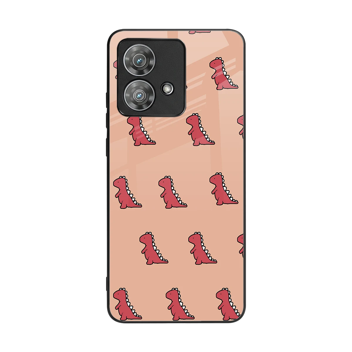 Dino Red back phone cover | glass case for motorola edge 40 neo 5g