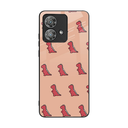 Dino Red back phone cover | glass case for motorola edge 40 neo 5g