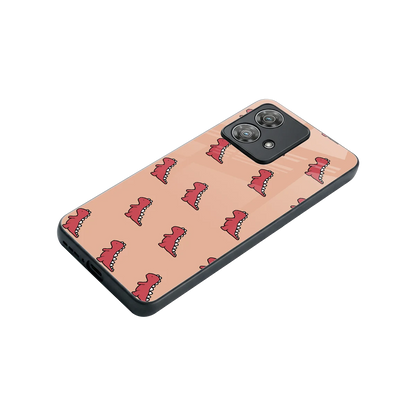 Dino Red stylish phone case for motorola edge 40 neo 5g | glossy glass and slim fit