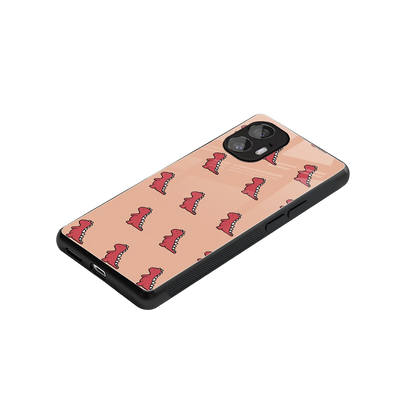Dino Red stylish phone case for nothing phone 2 | glossy glass and slim fit