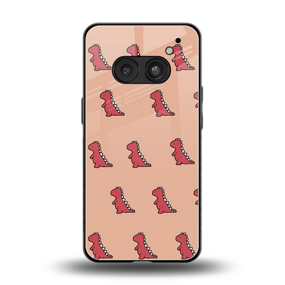 Dino Red back phone cover | glass case for nothing phone 2a