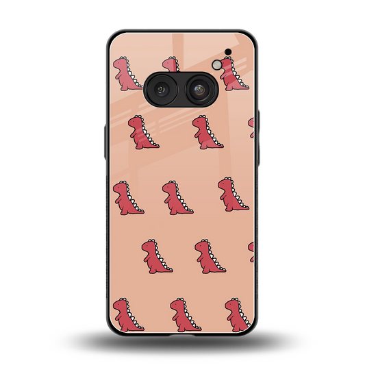 Dino Red back phone cover | glass case for nothing phone 2a