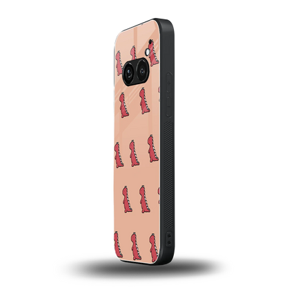 Dino Red nothing phone 2a plus mobile cover | shockproof glass phone case