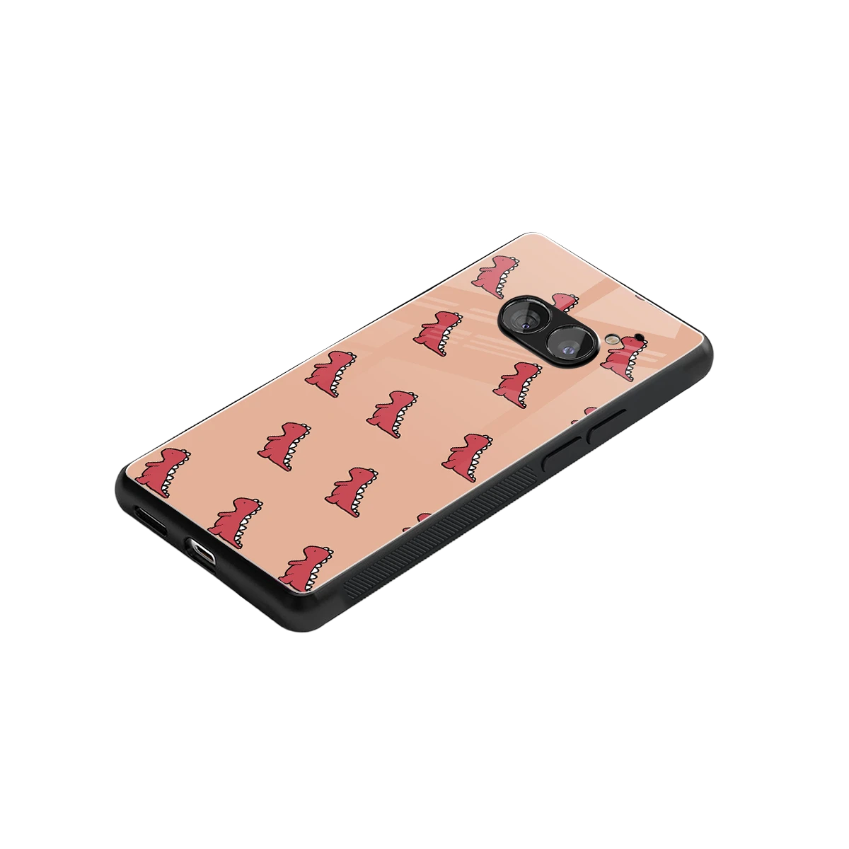 Dino Red stylish phone case for nothing phone 2a plus | glossy glass and slim fit