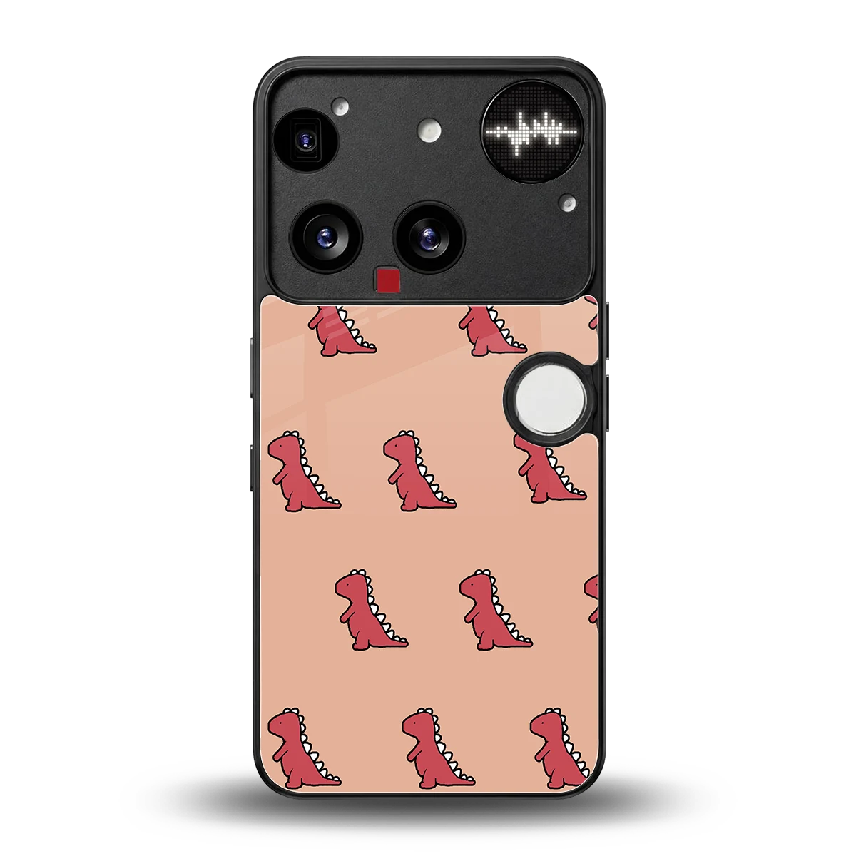 Dino Red back phone cover | glass case for nothing phone 3
