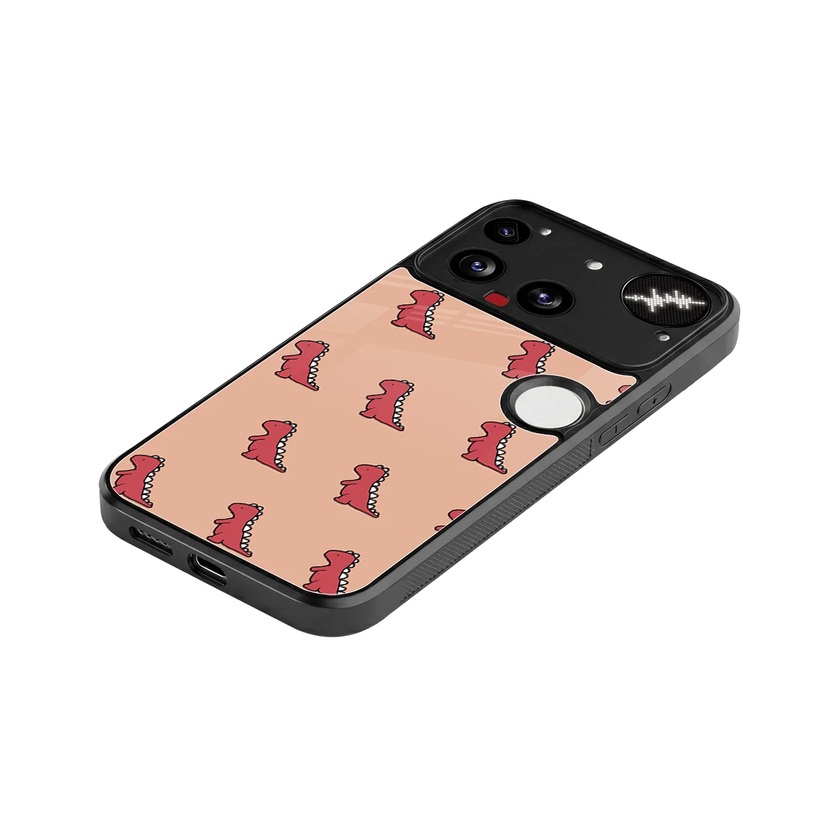 Dino Red stylish phone case for nothing phone 3 | glossy glass and slim fit