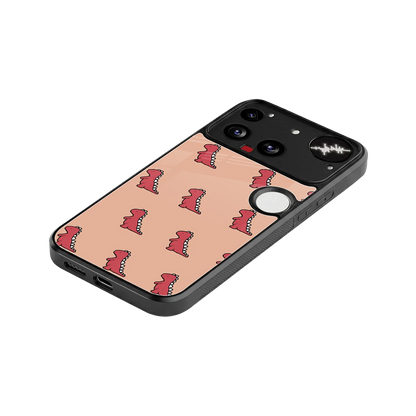 Dino Red stylish phone case for nothing phone 3 | glossy glass and slim fit