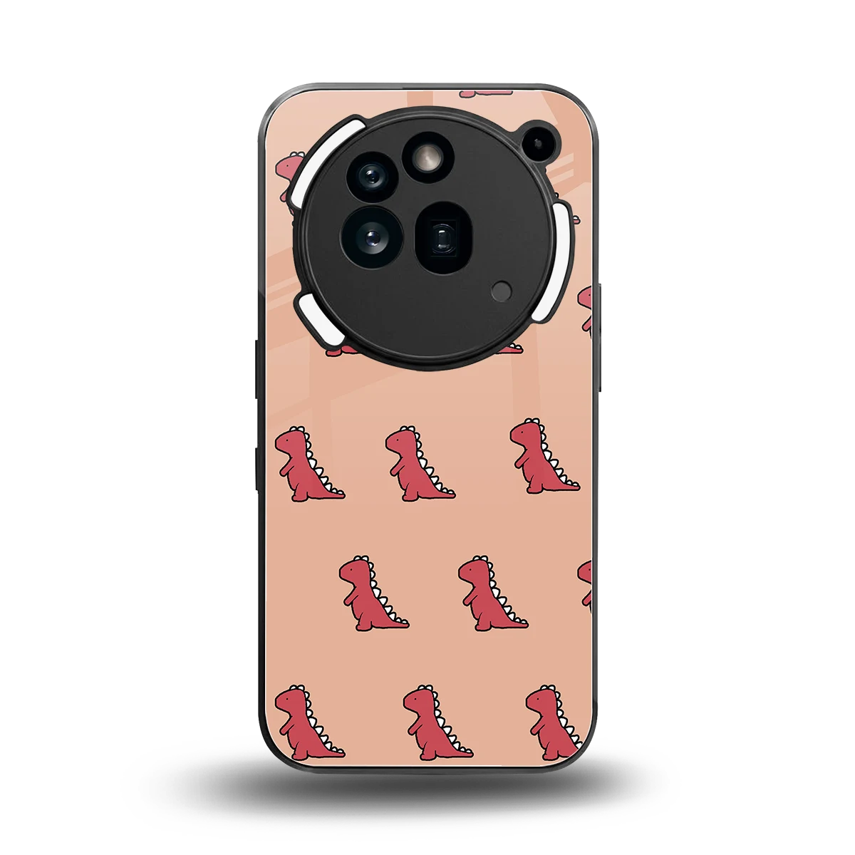 Dino Red back phone cover | glass case for nothing phone 3a pro