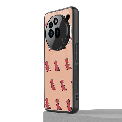 Dino Red nothing phone 3a pro mobile cover | shockproof glass phone case