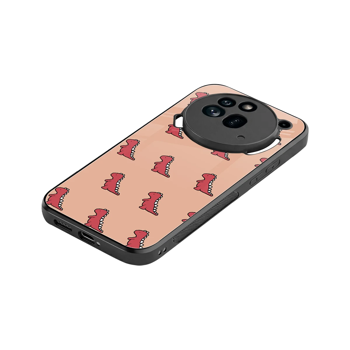 Dino Red stylish phone case for nothing phone 3a pro | glossy glass and slim fit