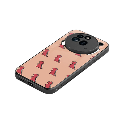 Dino Red stylish phone case for nothing phone 3a pro | glossy glass and slim fit