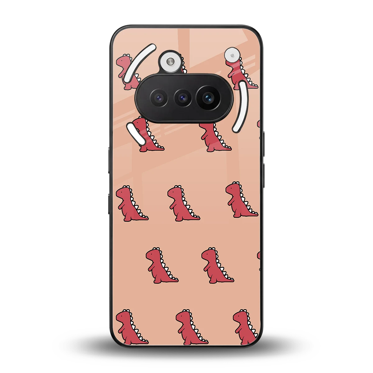 Dino Red back phone cover | glass case for nothing phone 3a