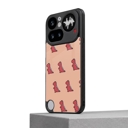 Dino Red nothing phone 4a pro mobile cover | shockproof glass phone case