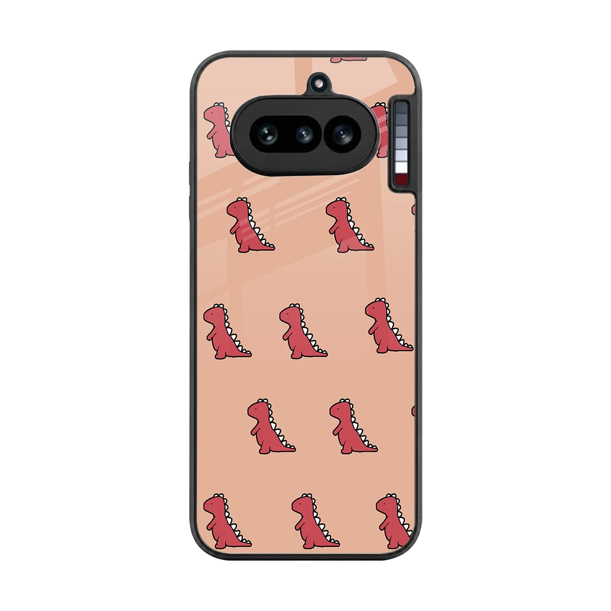 Dino Red back phone cover | glass case for nothing phone 4a