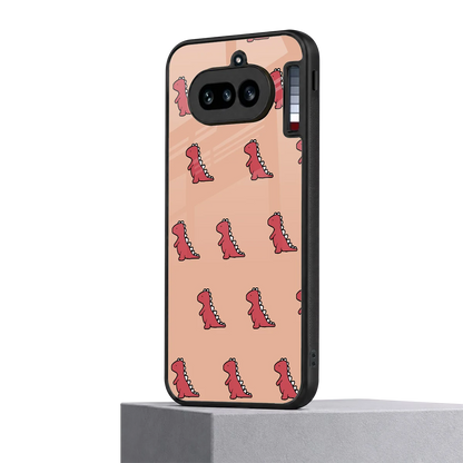 Dino Red nothing phone 4a mobile cover | shockproof glass phone case